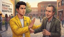 Ilustrasi Mahasiswa Tolak Sikap Manipulasi, (Foto: Ai)