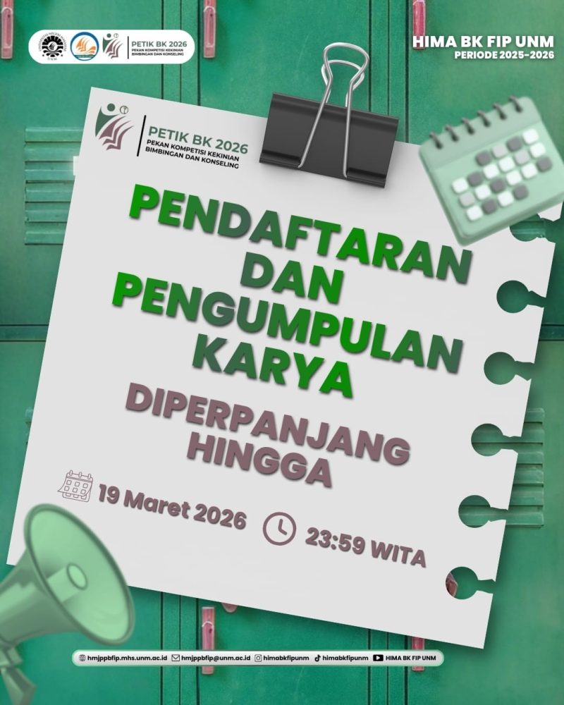 Pamflet Perpanjangan Pendaftaran dan Pengumpulan Karya Petik BK 2026, (Foto: Ist.)