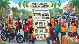 Ilustrasi Antusiasme Mahasiswa Utamankan Keselamatan saat Mudik, (Foto: AI.)