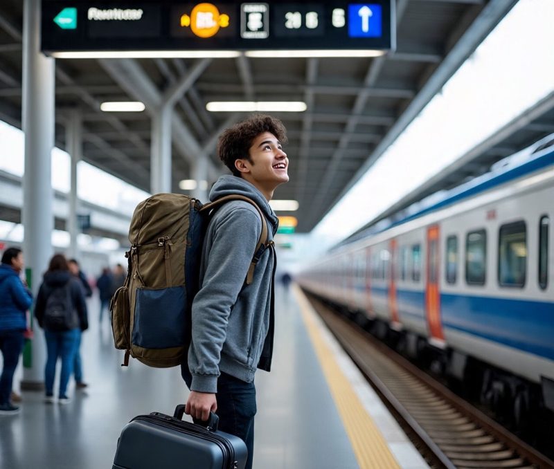 Ilustrasi Mahasiswa Sedang dalam Perjalanan Kembali Ke Kos, (Foto:Ai)