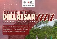 Potret Poster Open Recruitment Diklatsar XXXIX UKM KSR PMI Unit UNM, (Foto: Int.)
