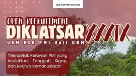 Potret Poster Open Recruitment Diklatsar XXXIX UKM KSR PMI Unit UNM, (Foto: Int.)