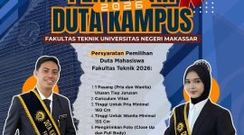 Pamflet Pemilihan Duta Kampus FT UNM 2026, (Foto: Int.)
