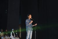 Potret Muhammad Ikra Selaku Ketua Himatep dalam Memberikan Sambutan pada Kegiatan Inaugurasi Teknologi Pendidikan Tahun 2026, (Foto: Dok. Profesi)