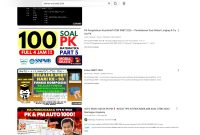 Tampilan channel youtube apabila mencari soal latihan SNBT 2026, (Foto: Int.)