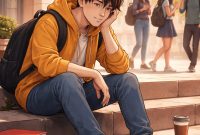 Ilustrasi Mahasiswa Terlihat Kuat Di Kampus, (Foto: Ai.)