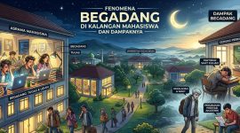 Ilustrasi Kebiasaan Begadang di Kalangan Mahasiswa, (Foto: Ai.)
