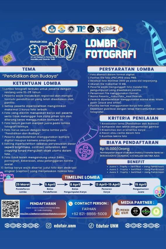 Poster Lomba Fotografi Edufair 2026, (Foto: Int.)