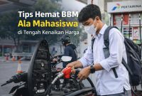 Tips Hemat BBM Ala Mahasiswa di Tengah Kenaikan Harga, (Foto: Ai.)