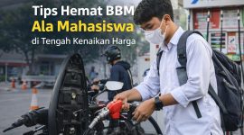 Tips Hemat BBM Ala Mahasiswa di Tengah Kenaikan Harga, (Foto: Ai.)
