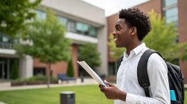 lustrasi Mahasiswa Baru Yang Sedang Beradaptasi, (Foto: Ai.)