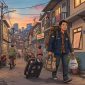 Ilustrasi Seorang Mahasiswa Kembali ke Perantauan, (Foto: Ai.)