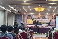 Potret Dekan Fakultas Seni dan Desain Saat Menyampaikan Sambutannya, (Foto: Putri Salsabila)