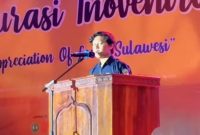 Potret Surandhika Ahyar saat Menyampaikan Sambutan di Kegiatan Expresi Expo Himawira FEB UNM, (Foto: Int.)