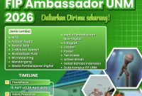 Pamflet FIP Ambassador UNM 2026, (Foto: Ist.)