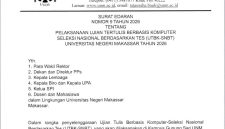 Surat Edaran tentang Pelaksanaan UTBK-SNBT UNM 2026, (Foto: Int)