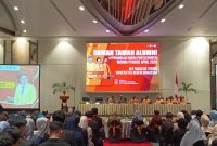 Potret Dekan FT Saat Menyampaikan Sambutan di Ramah Tamah Alumni, (Foto: Nur Hafizhah)