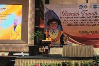 Potret Dekan saat menyampaikan Sambutan Ramah Tamah FIS-H, (Foto: Ist.)