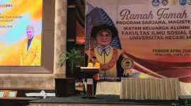 Potret Dekan saat menyampaikan Sambutan Ramah Tamah FIS-H, (Foto: Ist.)