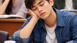 Ilustrasi Mahasiswa Mengantuk pada Saat Perkuliahan, (Foto: Int)