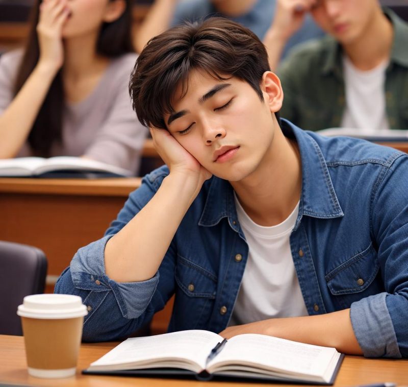 Ilustrasi Mahasiswa Mengantuk pada Saat Perkuliahan, (Foto: Int)