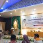 Potret Ketua Dewan Pengurus Pusat Ikatan Keluarga Alumni Universitas Negeri Makassar Memberikan Sambutan, (Foto: Ist.)