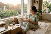 Foto Ilustrasi Seseorang Siap Beraktivitas di Pagi Hari, (Foto : AI)