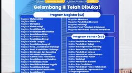 Pamflet PMB Pascasarjana UNM Gelombang III, (Foto: Int.)
