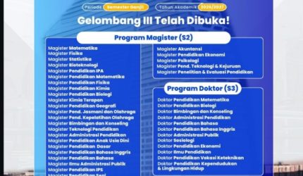 Pascasarjana UNM Kembali Buka Penerimaan Mahasiswa Baru Gelombang III Tahun 2026