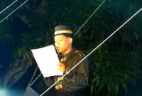 Potret Ranggas Yudistira saat Memberikan Laporan Pada Milad Aksara ke-17, (Foto: Int.)