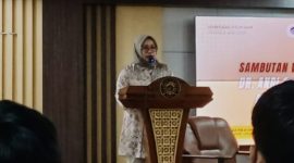 Potret Sambutan Wakil Dekan Tiga FISH, (Foto: Muhammad Syarief)