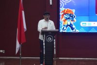 Potret WR III, Arifin Manggau saat Memberikan Sambutan pada Pembukaan Edufair 2026, (Foto: Nur Syakika.)