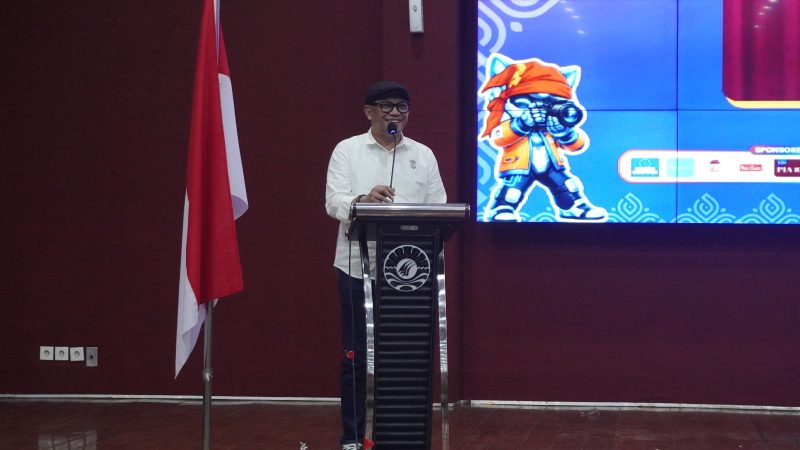 Potret WR III, Arifin Manggau saat Memberikan Sambutan pada Pembukaan Edufair 2026, (Foto: Nur Syakika.)