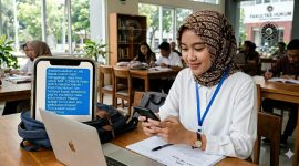 Ilustrasi Praktik Etika Berkomunikasi Mahasiswa terhadap Dosen, (Foto: AI)