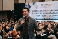 Foto Seorang Calon Pemimpin Sedang Membangun Citra di Hadapan Publik, (Foto: AI)