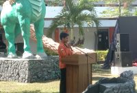 Potret Presiden BEM KEMA FSD dalam sambutannya, (Foto : Ist)