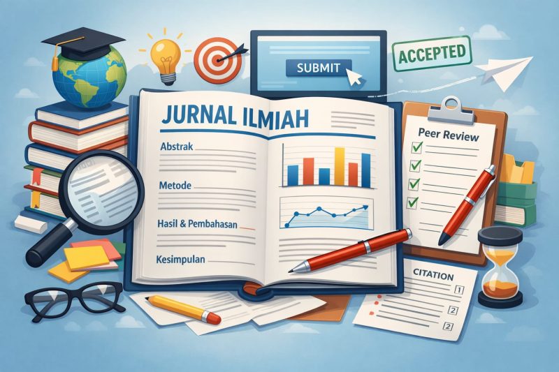Ilustrasi Jurnal Ilmiah, (Foto: Ai.)