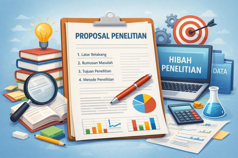 Ilustrasi Proposal Penelitian, (Foto: Ai.)