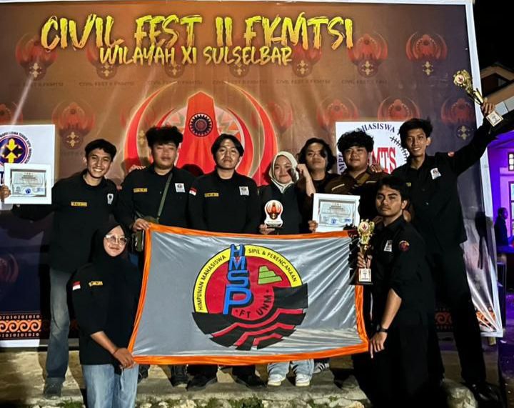 Potret Tim HMSP FT UNM pada Ajang Civil Test II, (Foto: Ist.)
