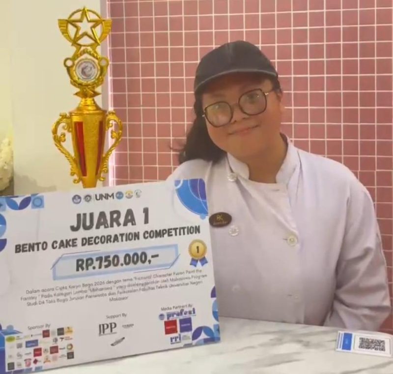 Potret Jennifer Imanuela Rompas Juara Ajang Bento Cake Competition, (Foto: Ist.)
