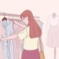 Ilustrasi Mahasiswa Memilih Baju Thrift, (Foto: Int.)