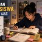 Ilustrasi Mahasiswa yang Sedang Belajar Untuk UAS, (Foto: AI.)
