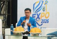 Potret Sofyan Basri dalam Kegiatan KNPI Expo, (Foto: Kirei Augusta Aunatullah Uzhma)