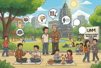 Ilustrasi pertemanan sehat di lingkungan kampus, (Foto: Ai.)