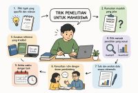 Roadmap Ilustrasi Penerapan Trik Penelitian untuk Mahasiswa, (Foto: Int.)