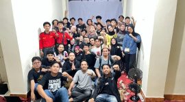 Potret Kader HIPMA Gowa Komisariat UNM Usai Nobar Film Pesta Babi, (Foto: Ist.)