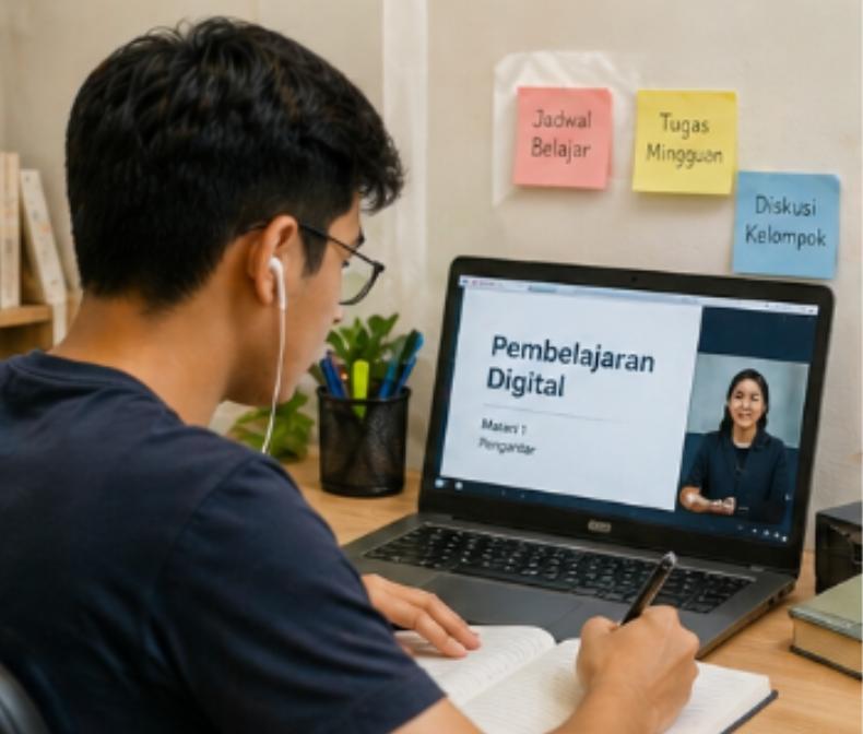 Ilustrasi Digitalisasi dalam Pendidikan, (Foto: Ai.)