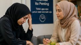 Ilustrasi Kesadaran Mental Mahasiswa, (Foto: Ai.)