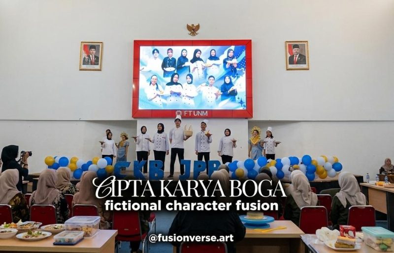 Potret Saat Para Peserta Kategori Savory Menujukkan Hasil Karya di Atas Podium Dekanat FT, (Foto: Int.)