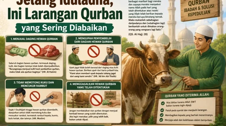 Potret larangan bagi keluarga yg melakukan qurban,(Foto: Int.)